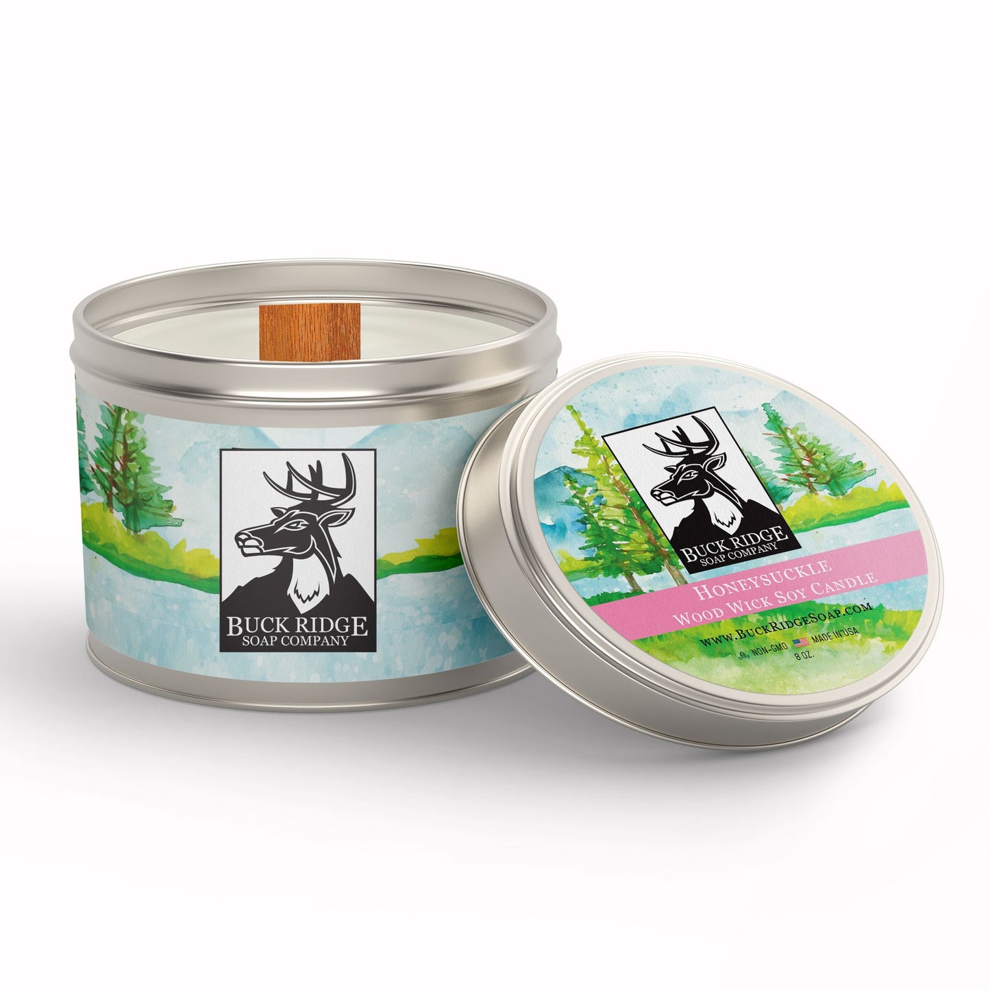 Honeysuckle Sustainable Wood Wick Soy Candle