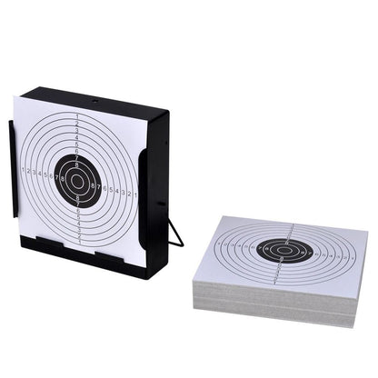 5.5" Square Target Holder Pellet Trap + 100 Paper Targets