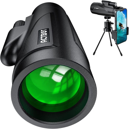 Monocular Telescope, ACTBOT 12X42 Waterproof Monocular Telescope with Smartphone Tripod, BAK4 Prism, FMC Lens, Fog-Proof