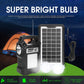 Portable Solar Power Station Rechargeable Backup Power Bank w/Flashlight 3 Lighting Bulbs For Camping Outage Garden Lamp
