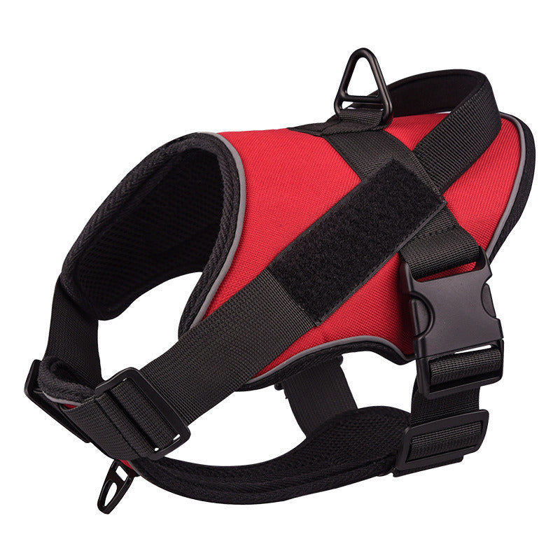 Dog Harness; large dog training tactical chest strap; K9 pet chest strap; vest type reflective dog rope; explosion-proof impulse traction