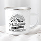 Mountain Mug Enamel Mug Wanderlust Camping Mug The